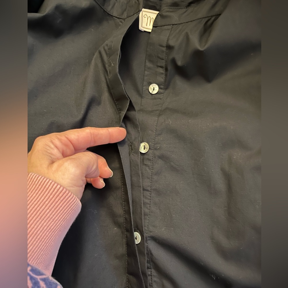 Mille Resort Black Tiered Midi Shirt Dress - Picture 6 of 9